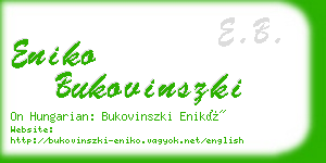 eniko bukovinszki business card